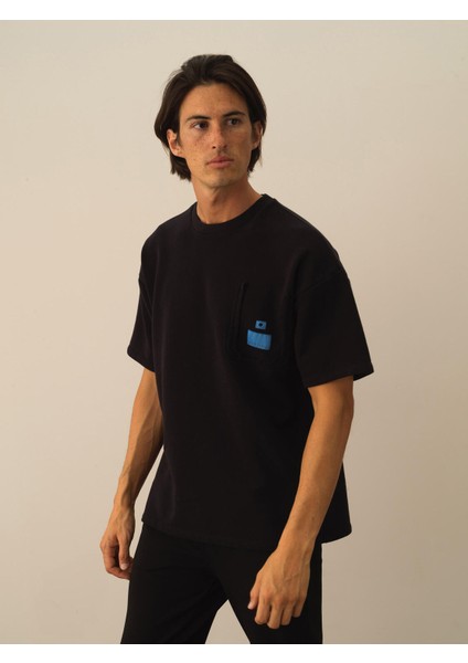 Erkek Siyah Pamuk Dokulu Oversize Tişört fiyatları