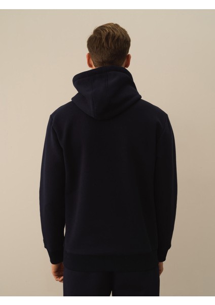 Erkek Lacivert Pamuk Dokulu Regular Fit Sweatshirt modelleri