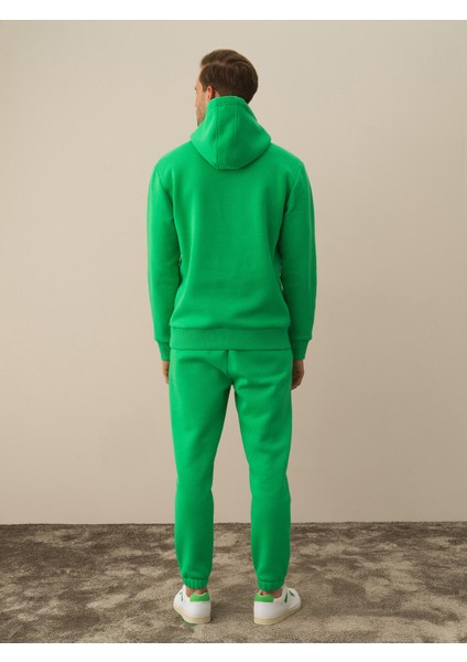 Erkek Yeşil Pamuk Dokulu Regular Fit Sweatshirt indirimleri