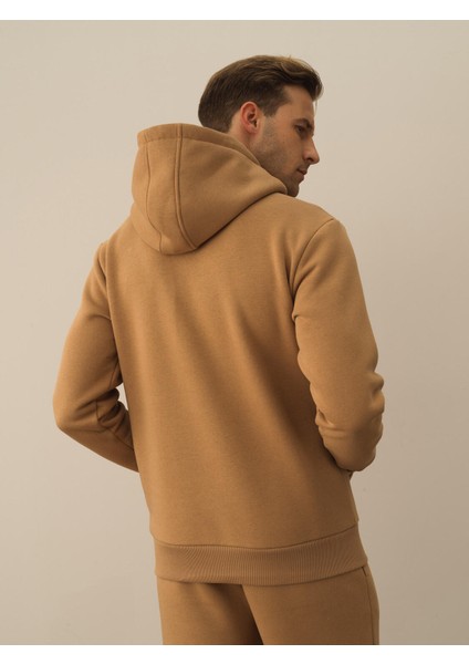 Erkek Camel Pamuk Dokulu Regular Fit Sweatshirt indirimleri
