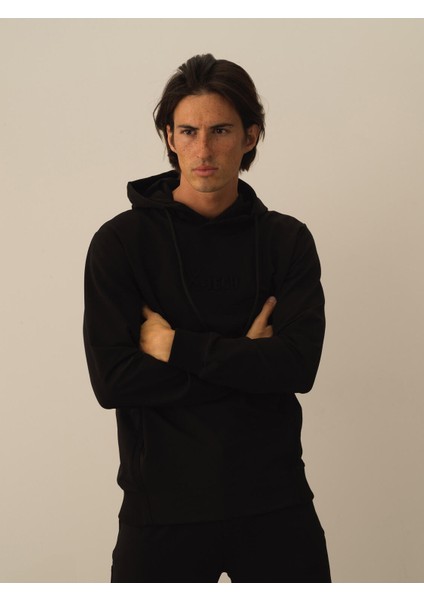 Erkek Siyah Pamuk Dokulu Regular Fit Sweatshirt fiyatları