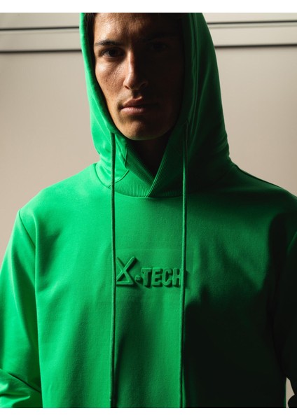 Erkek Yeşil Pamuk Dokulu Regular Fit Sweatshirt modelleri