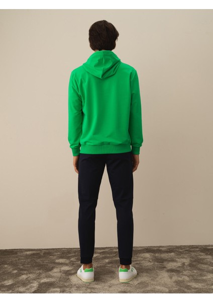 Erkek Yeşil Pamuk Dokulu Regular Fit Sweatshirt indirimleri