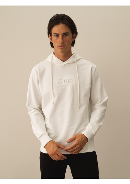 Erkek Kırık Beyaz Pamuk Dokulu Regular Fit Sweatshirt fiyatları