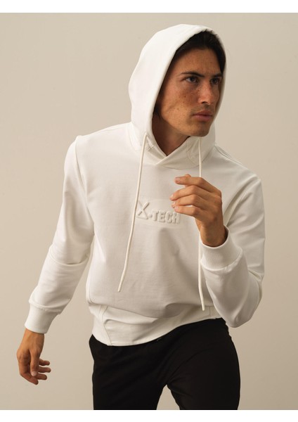Erkek Kırık Beyaz Pamuk Dokulu Regular Fit Sweatshirt modelleri