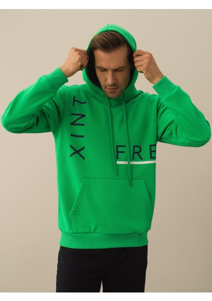 Erkek Yeşil Pamuk Dokulu Regular Fit Sweatshirt modelleri