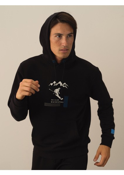 Erkek Siyah Pamuk Dokulu Regular Fit Sweatshirt fiyatları
