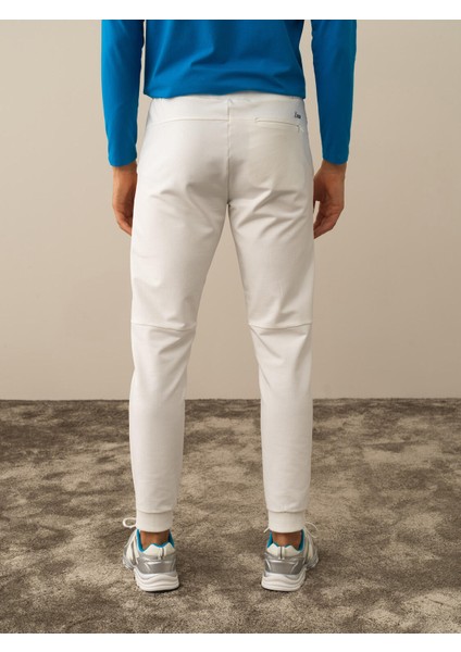 Erkek Kırık Beyaz Pamuk Dokulu Slim Fit Sweat Pantolon fırsatları