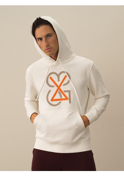 Erkek Ekru Pamuk Dokulu Regular Fit Sweatshirt modelleri