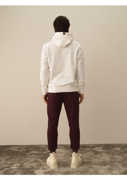 Erkek Ekru Pamuk Dokulu Regular Fit Sweatshirt indirimleri