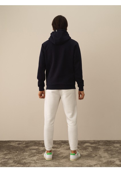 Erkek Lacivert Pamuk Dokulu Regular Fit Sweatshirt indirimleri