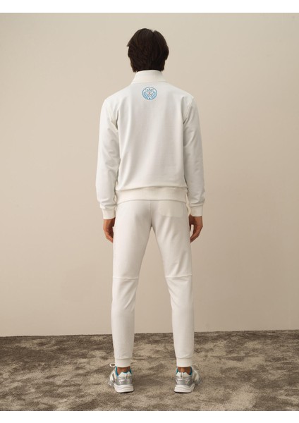 Erkek Kırık Beyaz Pamuk Dokulu Regular Fit Sweatshirt indirimleri