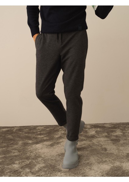 Beli Bağcıklı Slim Fit Jogger Pantolon