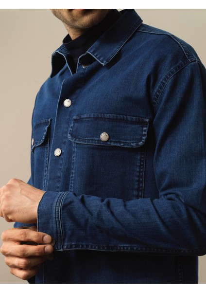Pamuklu Regular Fit Denim Gömlek modelleri