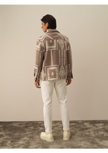 Erkek Camel Pamuk Dokulu Regular Fit Gömlek indirimleri