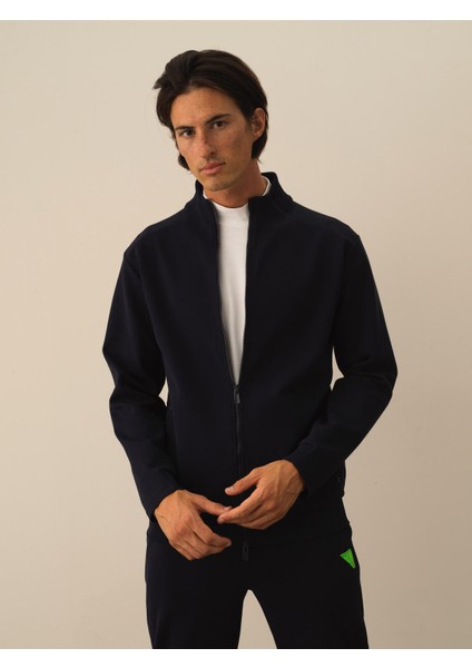 Erkek Lacivert Pamuk Dokulu Regular Fit Sweatmont fiyatları