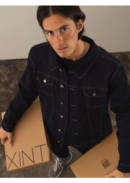 Erkek Lacivert Pamuk Dokulu Regular Fit Ceket fiyatları