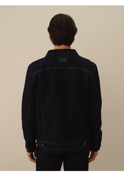 Erkek Lacivert Pamuk Dokulu Regular Fit Ceket fırsatları