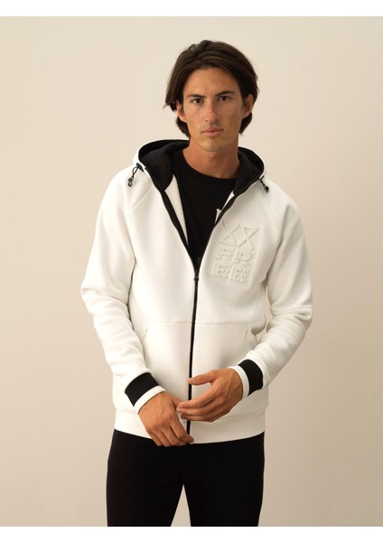 Erkek Kırık Beyaz Pamuk Dokulu Regular Fit Sweatmont fiyatları