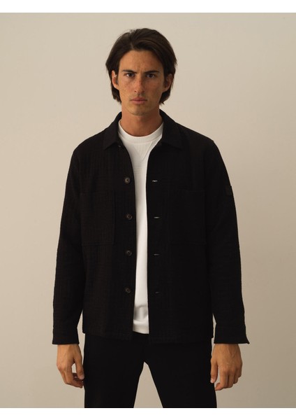 Erkek Siyah Pamuk Dokulu Regular Fit Ceket fiyatları