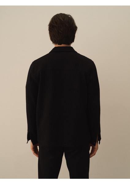 Erkek Siyah Pamuk Dokulu Regular Fit Ceket fırsatları