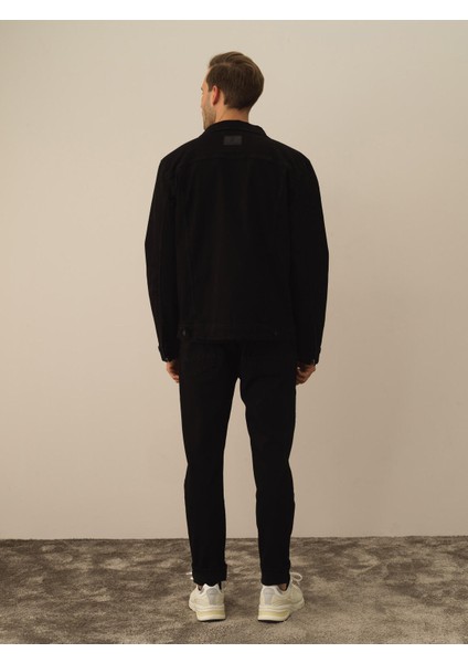 Erkek Siyah Pamuk Dokulu Regular Fit Ceket fırsatları