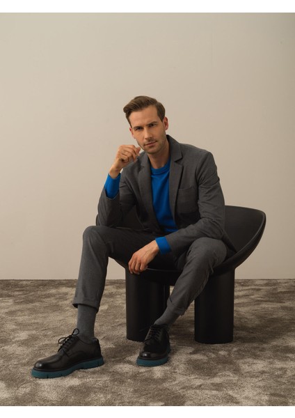 Erkek Koyu Gri Dokulu Esnek Dokulu Regular Fit Ceket fiyatları