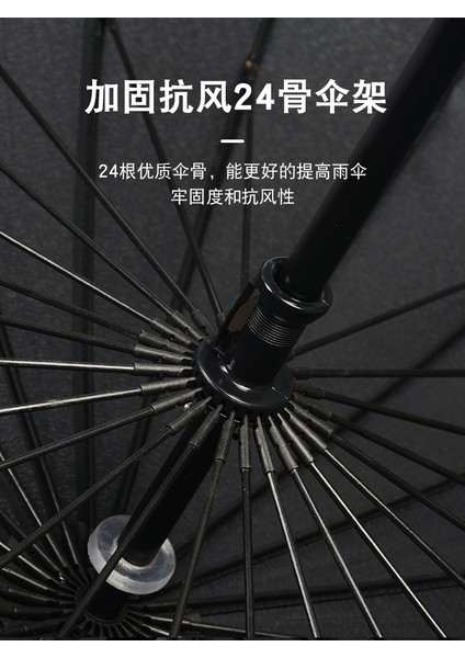 24 Kemikli Uzun Saplı Şemsiye (Yurt Dışından)