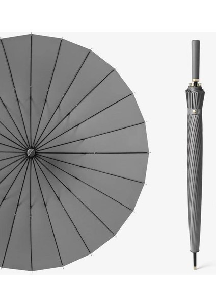 24 Kemikli Uzun Saplı Şemsiye (Yurt Dışından)