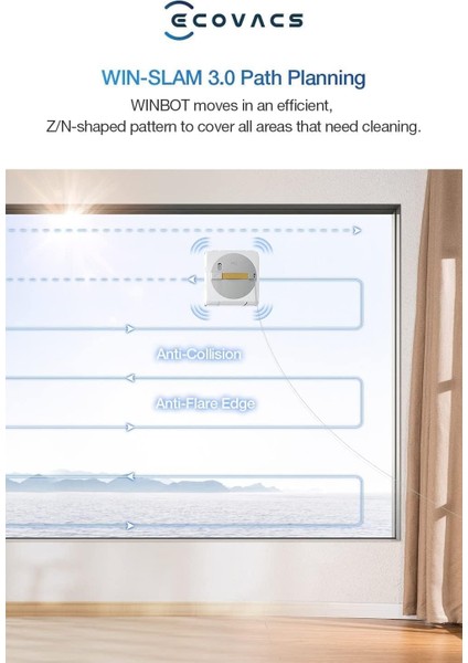 Winbot W1 Pro Pencere Temizleme Robotu, Akıllı Temizlik