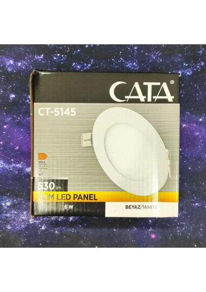 Ct-5145 6 Watt 3 İnç Slim Led Panel Armatür %100 Alüminyum fırsatları