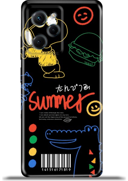 Xiaomi Poco X5 Pro Kılıf Esnek Silikon Kamera Koruma 4K Desenli Özel Tasarım - Snoopy