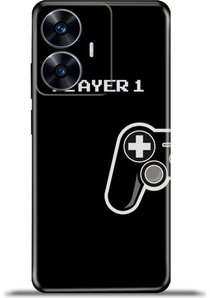 Realme C55 Kılıf Esnek Silikon Kamera Koruma 4K Desenli Özel Tasarım - Player1