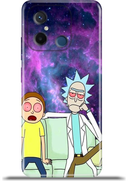 Xiaomi Redmi 12C Kılıf Esnek Silikon Kamera Koruma 4K Desenli Özel Tasarım - Rick Morty