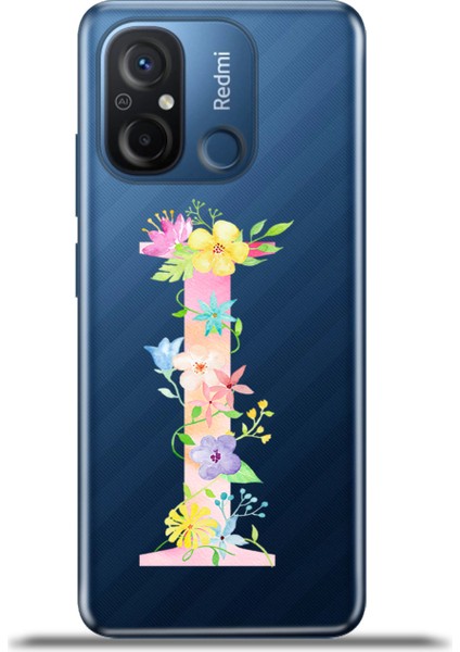 Xiaomi Redmi 12C Kılıf Esnek Silikon Kamera Koruma Kişiye Özel Harfler Kai - I Harfi