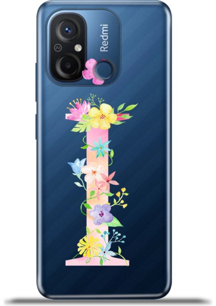 Xiaomi Redmi 12C Kılıf Esnek Silikon Kamera Koruma Kişiye Özel Harfler Kai - I Harfi