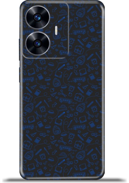 Realme C55 Kılıf Esnek Silikon Kamera Koruma 4K Desenli Özel Tasarım - Haydi Okula