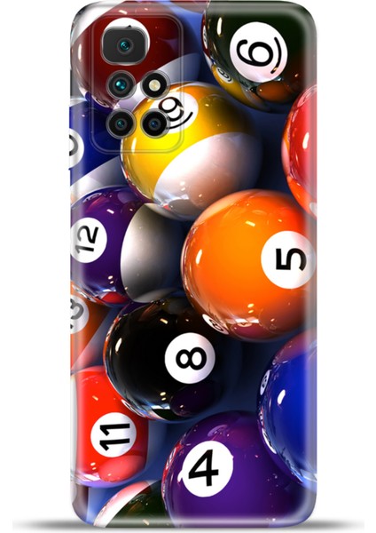 Xiaomi Redmi 10 2022 Kılıf Esnek Silikon Kamera Koruma 4K Desenli Özel Tasarım - Bilardo