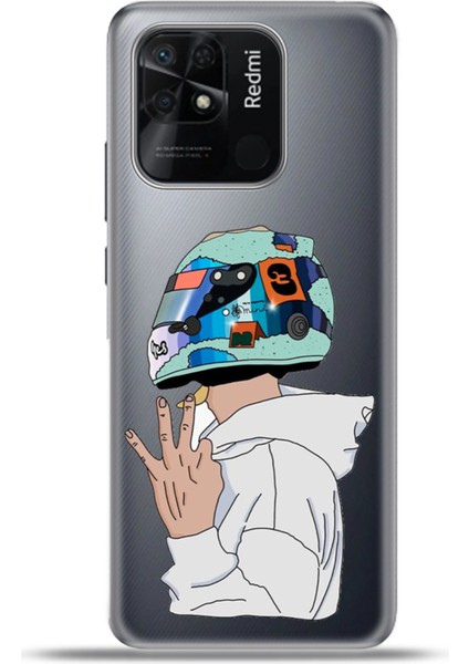 Xiaomi Redmi 10C Kılıf Esnek Silikon Kamera Koruma 4K Desenli Özel Tasarım - Motorcu