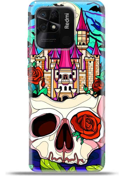 Xiaomi Redmi 10C Kılıf Esnek Silikon Kamera Koruma 4K Desenli Özel Tasarım - Perili Ev