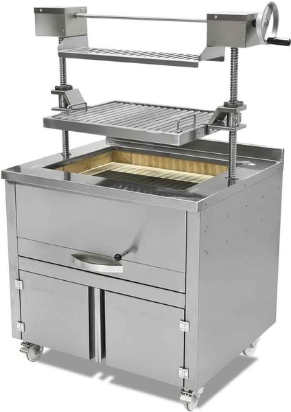 Emp.btg.02 Asansörlü Kömürlü Izgara 120X74X15 cm