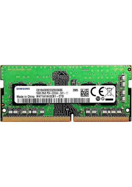 16GB Ddr4 3200MHZ CL22 Notebook Ram (Kutusuz) (1.2V)