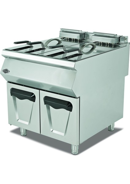 EMP.PLS.7FG020 Gazlı Fritöz Dolaplı 16+16 Litre 80X73X85 cm - Lpgli