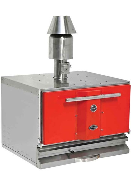 Emp.pkf-50-K Profesyonel Kömürlü Fırın Kırmızı