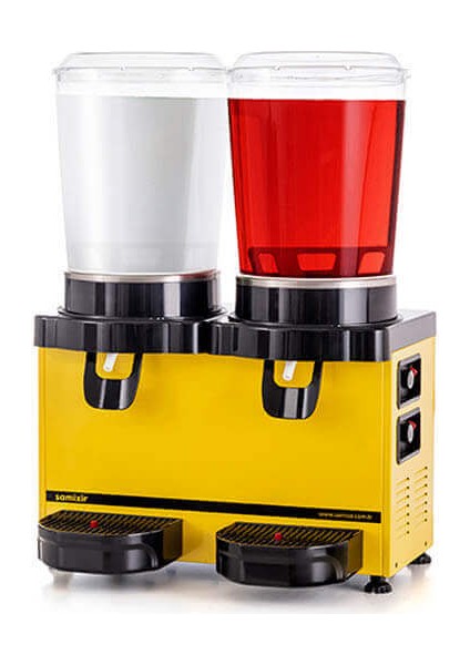 MM20.AY Soğuk Içecek Dispenseri, 10+10 L, Analog, Panoramik, Karıştırıcılı, Sarı