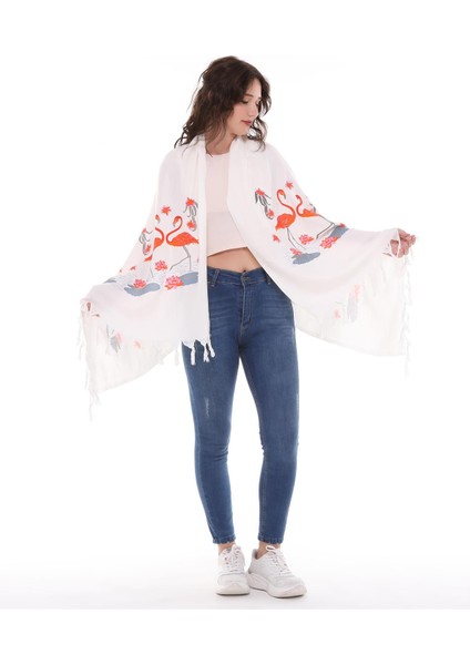 Flamingo Desenli Peştemal