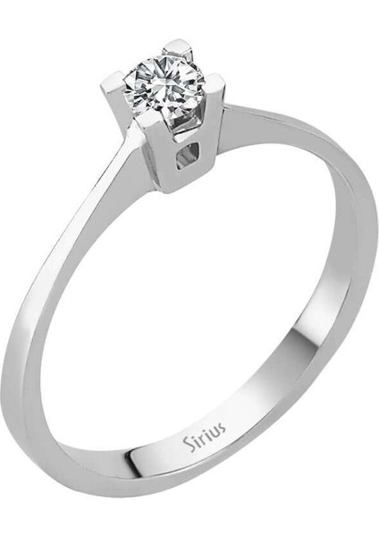 E Renk 0,14 Karat Pırlanta Tektaş Yüzük 0401R0008
