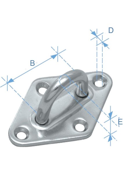 Dıamod Pad W/ Rıng Staınless Steel Dıam 8 mm