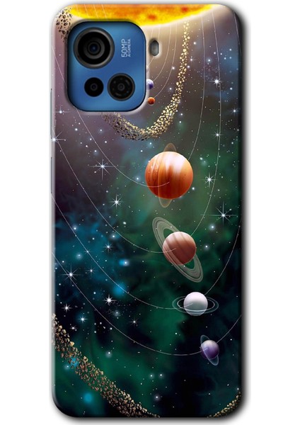 Casper Via F30 Plus Kılıf Hd Desen Baskılı Arka Kapak + Kırılmaz Cam - Cosmos