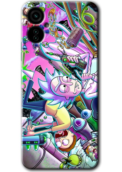 Tecno Camon 19 Neo Kılıf Hd Desen Baskılı Arka Kapak + Kırılmaz Cam - Graffiti Çizgi Film